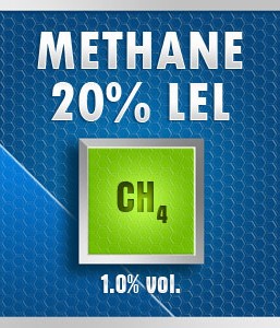 Gasco Bump Test 135A-1: Methane (CH4) 1.0% vol. (20% LEL) Calibration Gas