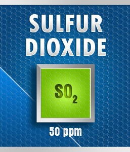 Gasco Bump Test 175-50: Sulfur Dioxide (SO2) Calibration Gas – 50 PPM