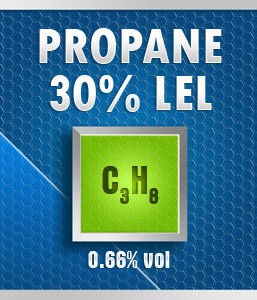Gasco Bump Test 176-0.66: Propane (C3H8)0.66% vol. (30% LEL) Calibration Gas