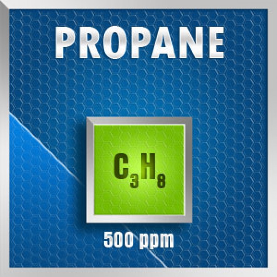 Gasco Bump Test 176P-500: Propane (C3H8) Calibration Gas – 500 PPM 1