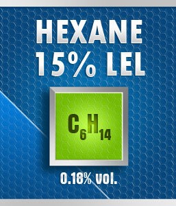 Gasco 262-15: Hexane (C6H14) 0.18% vol. (15% LEL) Calibration Gas