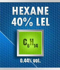 Gasco 262-40: Hexane (C6H14) 0.44% vol. (40% LEL) Calibration Gas