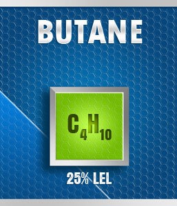 Gasco Bump Test 17A-25: Butane (C4H10)  0.45% vol. ( 25% LEL) Calibration Gas