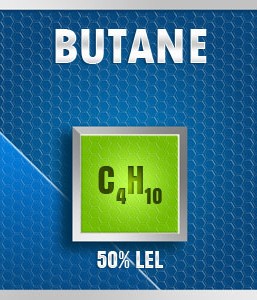 Gasco Bump Test 17A-50: Butane (C4H10) 0.45% vol. (25% LEL) Calibration Gas