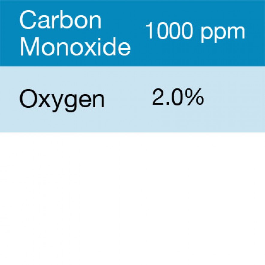 Gasco 327 Multi-Gas Mix: 1000 PPM Carbon Monoxide, 2