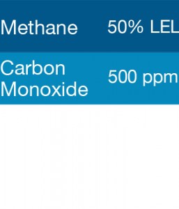 Gasco 338 Multi-Gas Mix: 500 PPM Carbon Monoxide, 50% LEL Methane, Balance Air