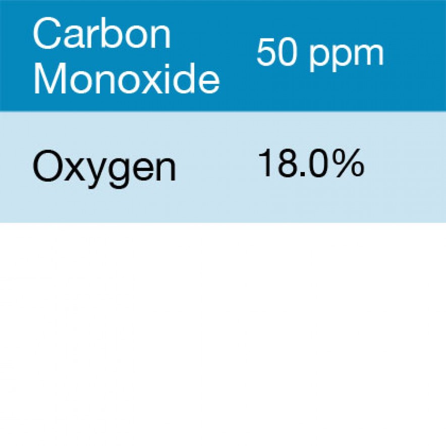 Gasco 374 Multi-Gas Mix: 50 PPM Carbon Monoxide,18