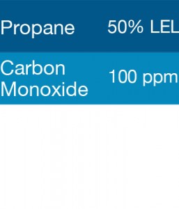 Gasco 381 Multi-Gas Mix: 100 PPM Carbon Monoxide, 50% LEL Propane, Balance Air
