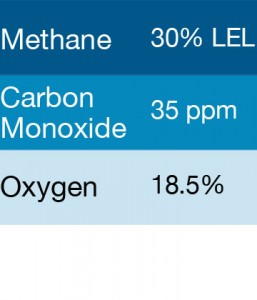 Gasco 398 Multi-Gas Mix: 35 PPM Carbon Monoxide, 30% LEL Methane, 18.5% Oxygen, Balance Nitrogen