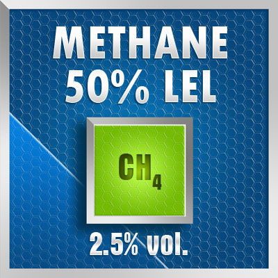 Gasco Bump Test 135A-2.5: Methane (CH4) 2.5% vol. (50% LEL) Calibration Gas