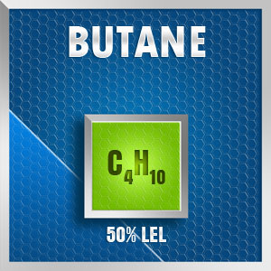 Gasco 17A-50: Butane (C4H10)  0.90% vol. ( 50% LEL) Calibration Gas