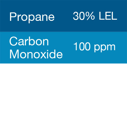 Gasco 305 Multi-Gas Mix: 100 PPM Carbon Monoxide, 30% LEL Pentane, Balance Air