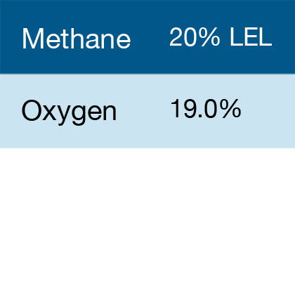 Gasco 306 Multi-Gas Mix: 20% LEL Methane, 19% Oxygen, Balance Nitrogen