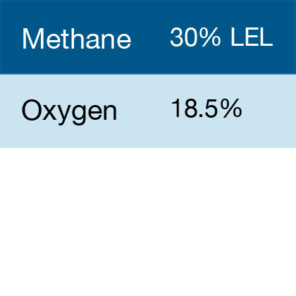 Gasco 344 Multi-Gas Mix: 30% LEL Methane, 18.5% Oxygen, Balance Nitrogen