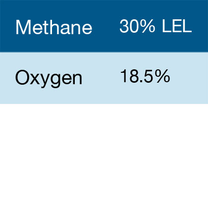 Gasco 385 Multi-Gas Mix: 30% LEL Methane, 18.5% Oxygen, Balance Nitrogen